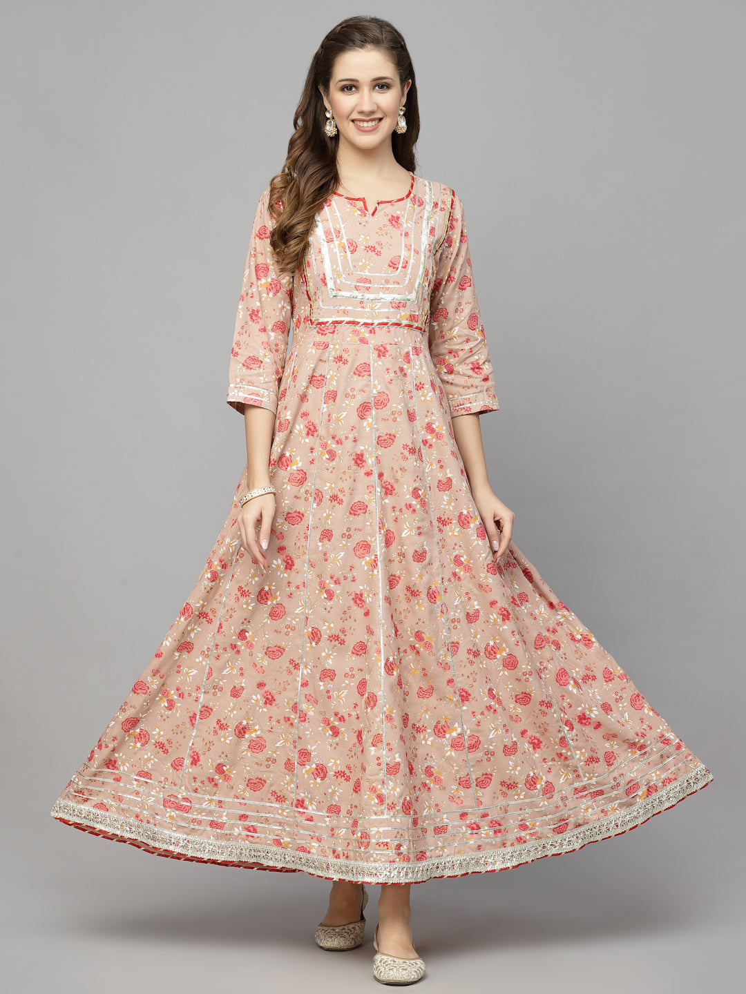 Rayon Anarkali kurta with Dupatta