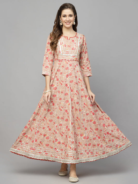 Rayon Anarkali kurta with Dupatta