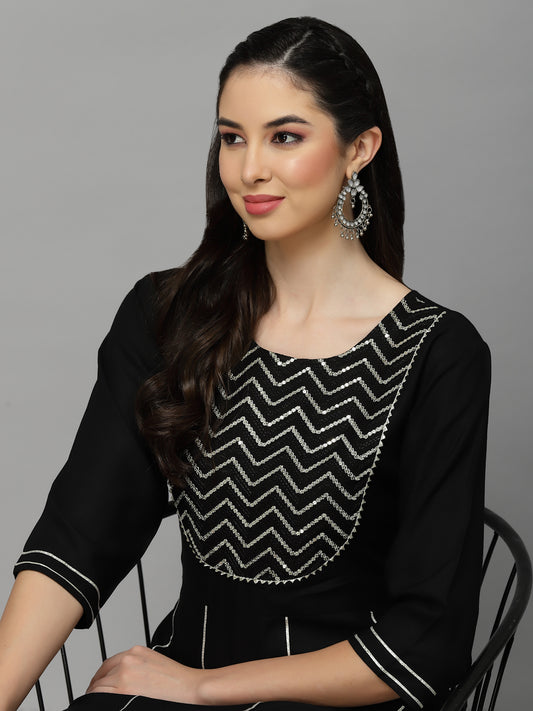 Embellished Rayon Anarkali kurta