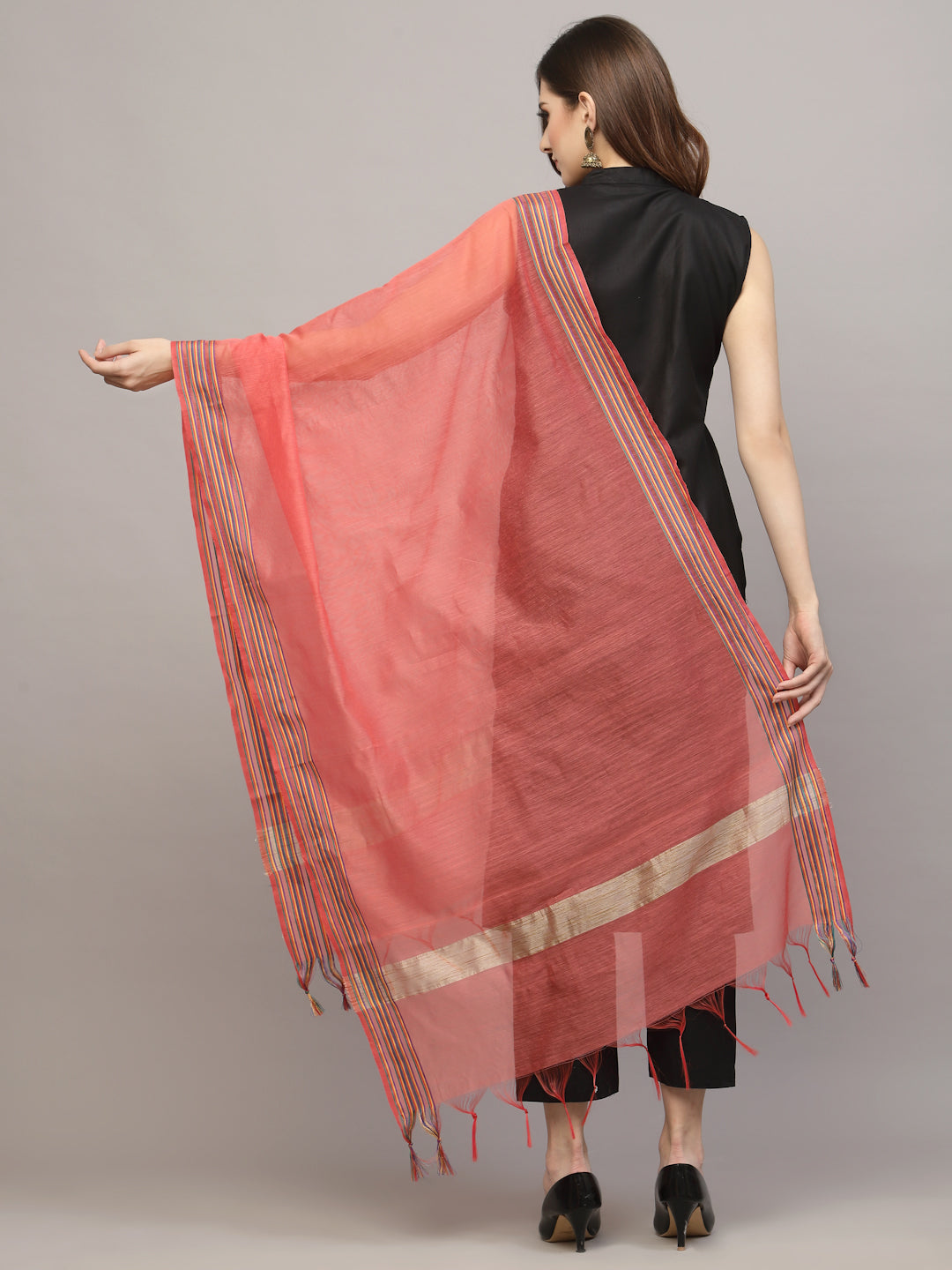 Stylum Women's Self Design Chanderi Dupatta-CHANDERI12CRL