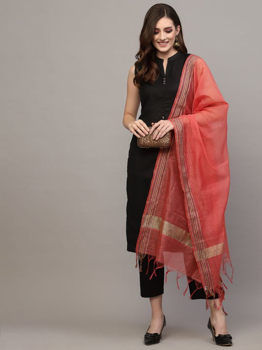 Stylum Women's Self Design Chanderi Dupatta-CHANDERI12CRL
