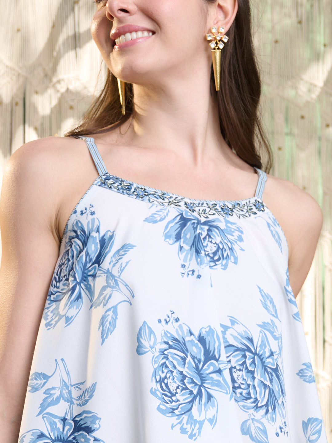Stylum Women's Blue Floral Printed Rayon Co-Ord Set (CSBLUEKAJO)