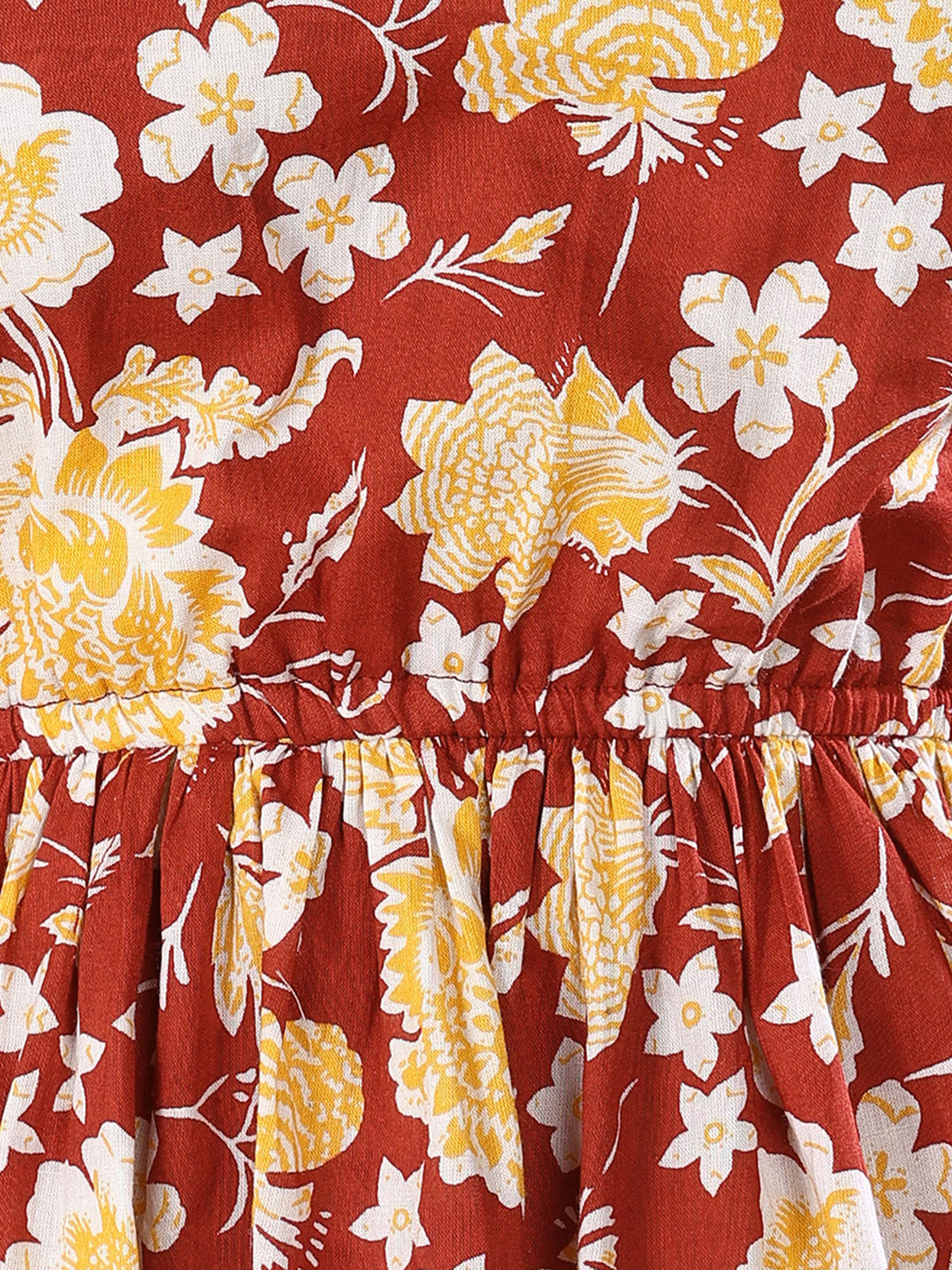 Stylum Women's Rust Floral Printed Cotton Co-Ord Set (CSGULABBAAG)