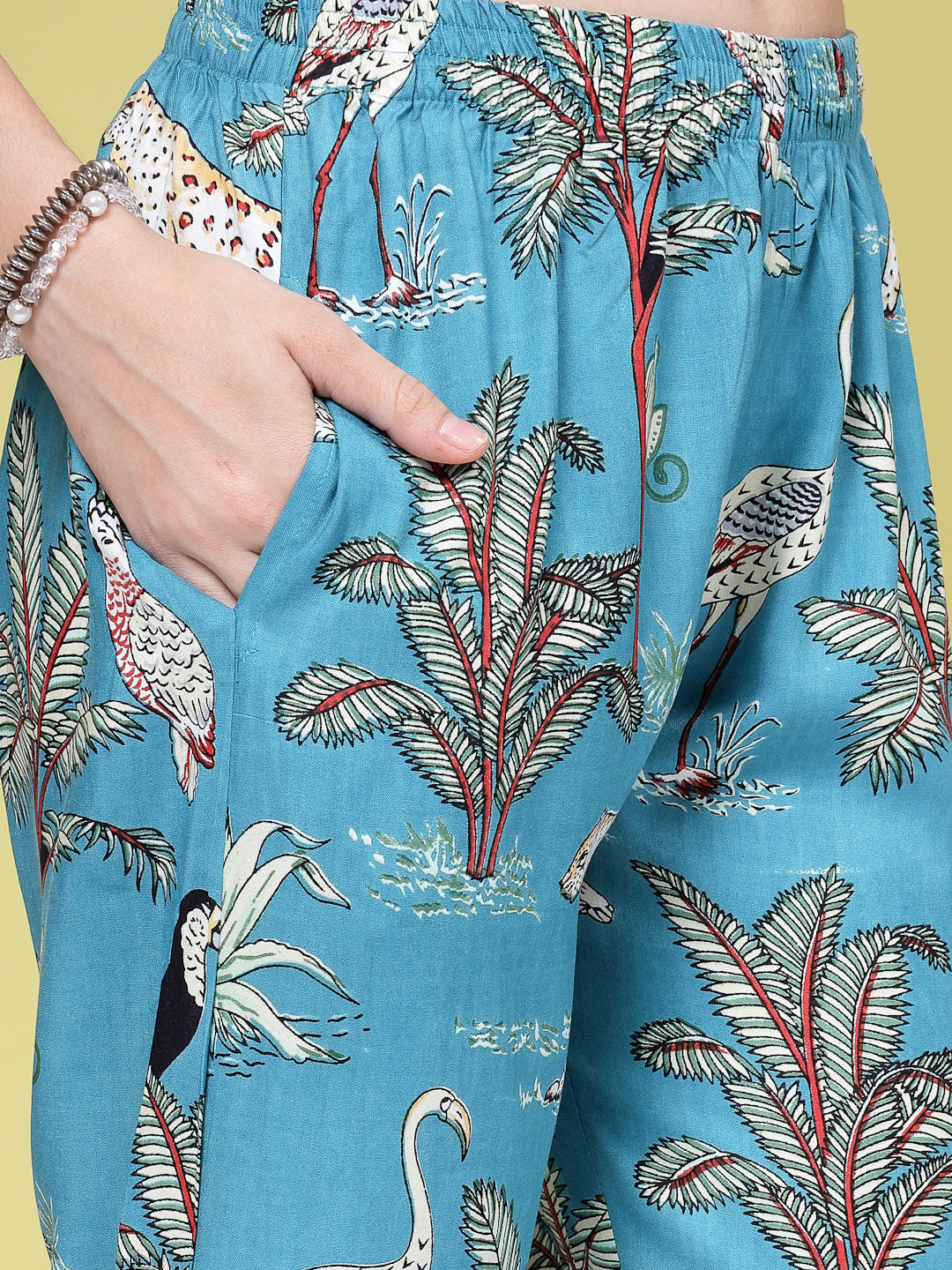 Tropical Printed Rayon Co-Ords Set