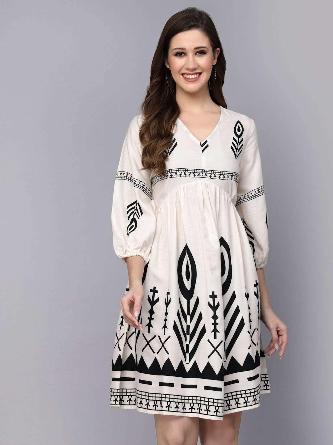 Stylum Women's Printed Rayon Flared dress (DRSGRACE)