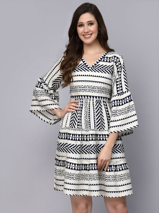 Stylum Women's Printed Rayon Tiered dress (DRSHANNAH)