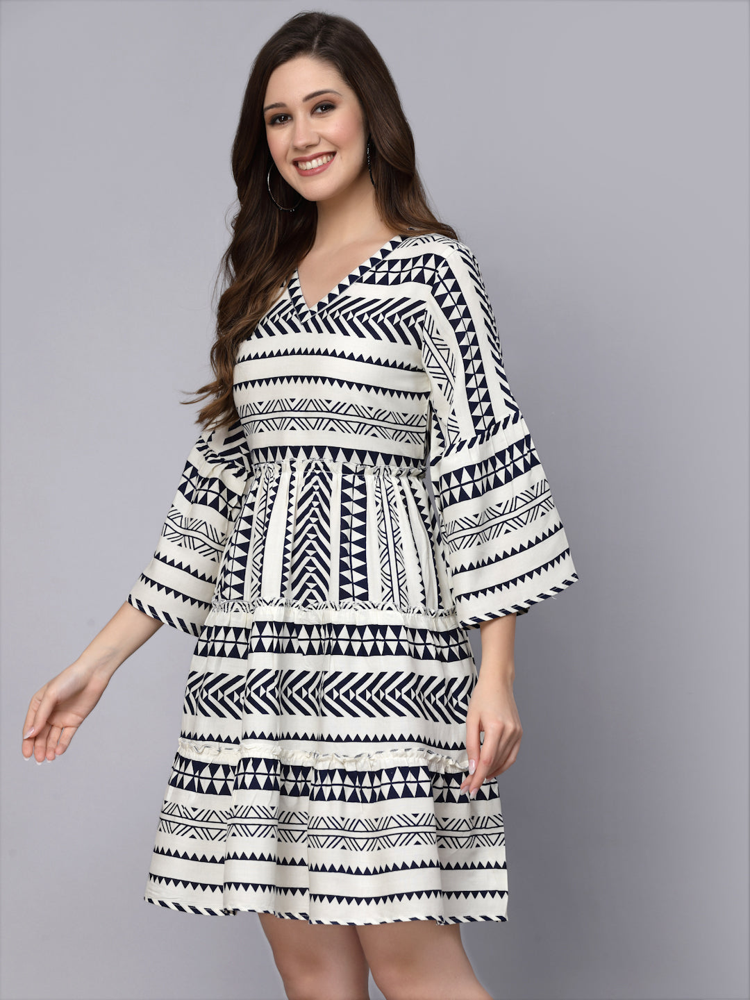 Rayon Tiered dress