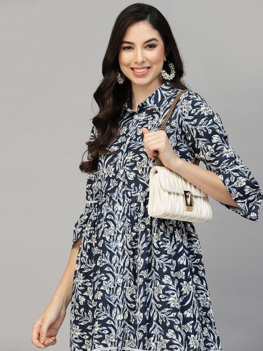 Stylum Women's Floral Printed Cotton Midi Dress (DRSSINDY)