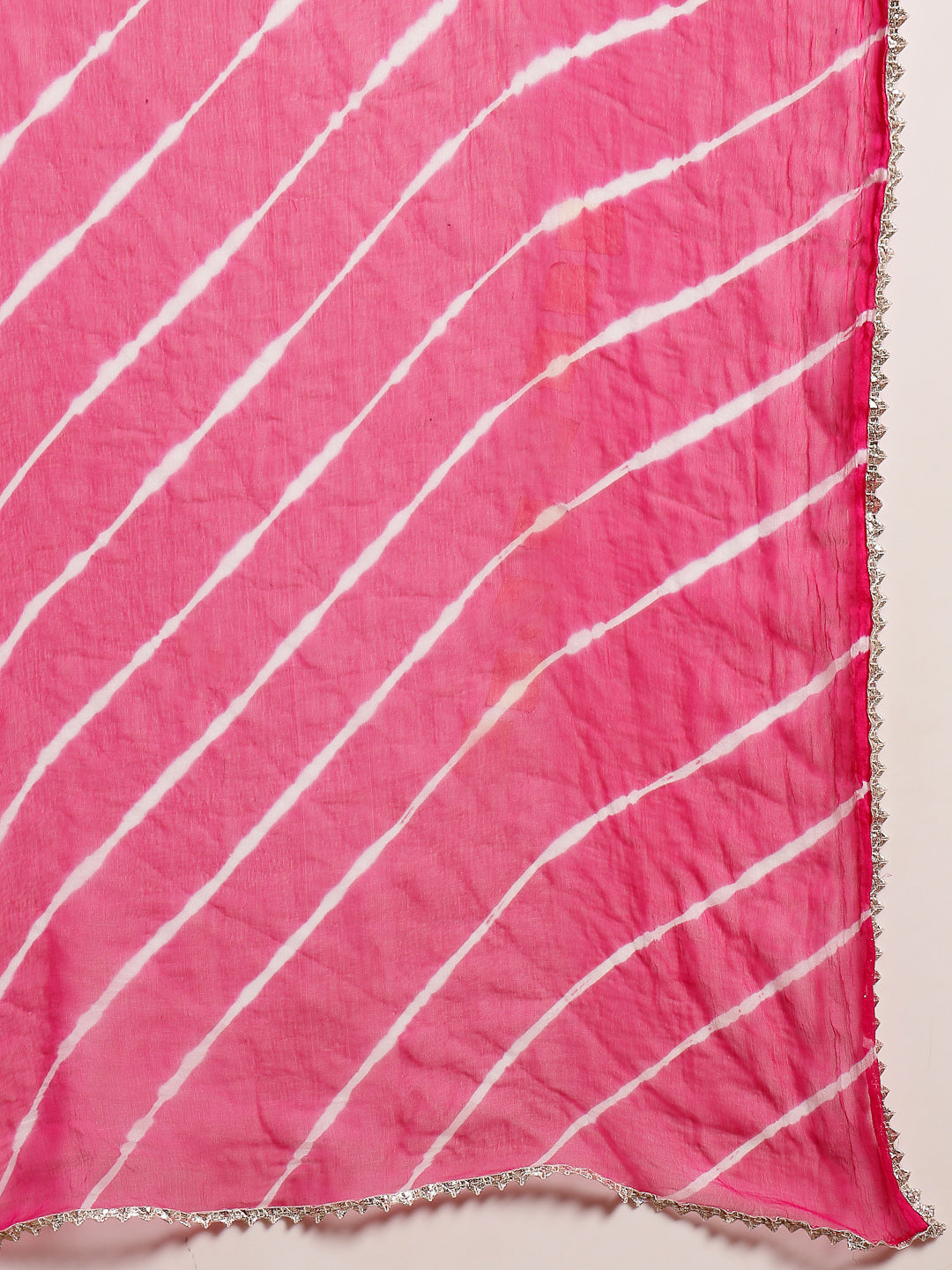 Stylum Women's Green Bandhej Printed & Embroidered Rayon A-Line Kurta With Dupatta (KDGREENTANGLE)