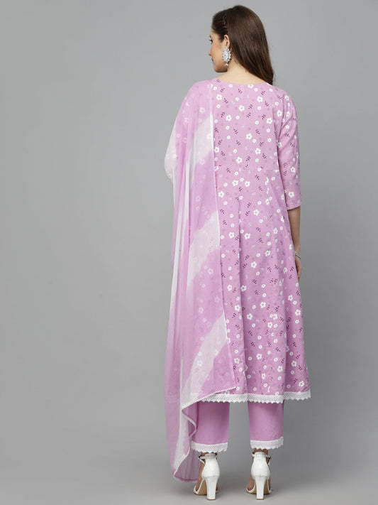 Anarkali Kurta with Pant & Dupatta