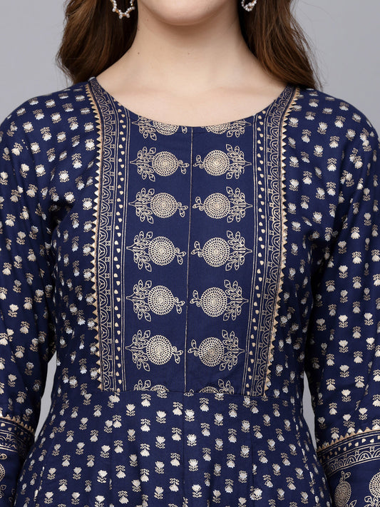 Printed Rayon Anarkali Kurta