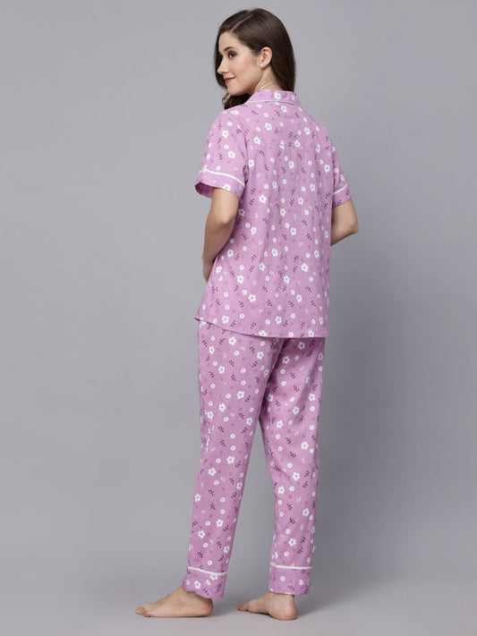 Stylum Women's Floral Printed Rayon Night Suit (NISTLOFI)