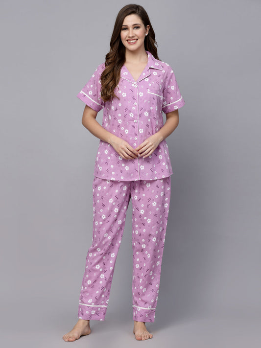 Stylum Women's Floral Printed Rayon Night Suit (NISTLOFI)