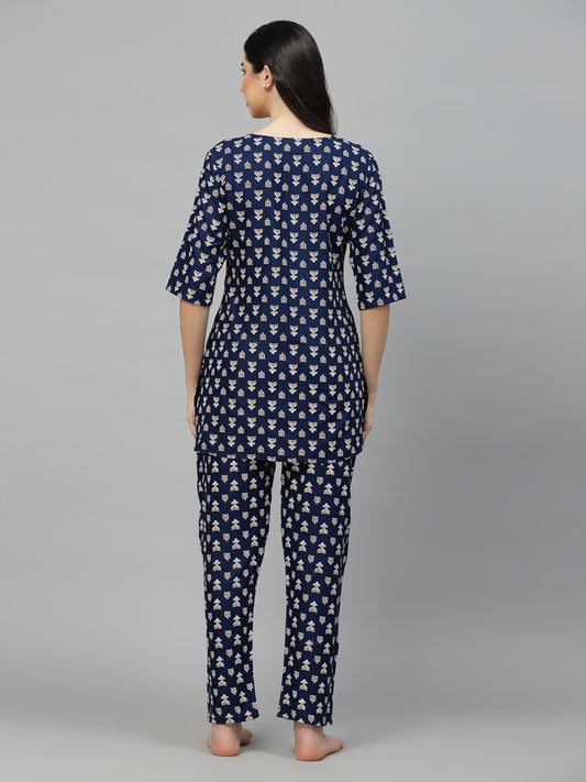 Stylum Women's Quirky Printed Rayon Night Suit (NISTNODDY)