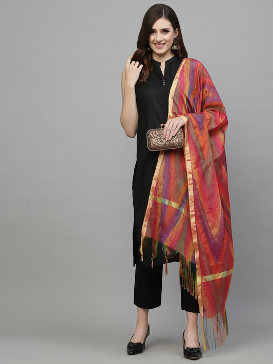 Stylum Women's Self Design Silk Blend Dupatta-PINKTOLA