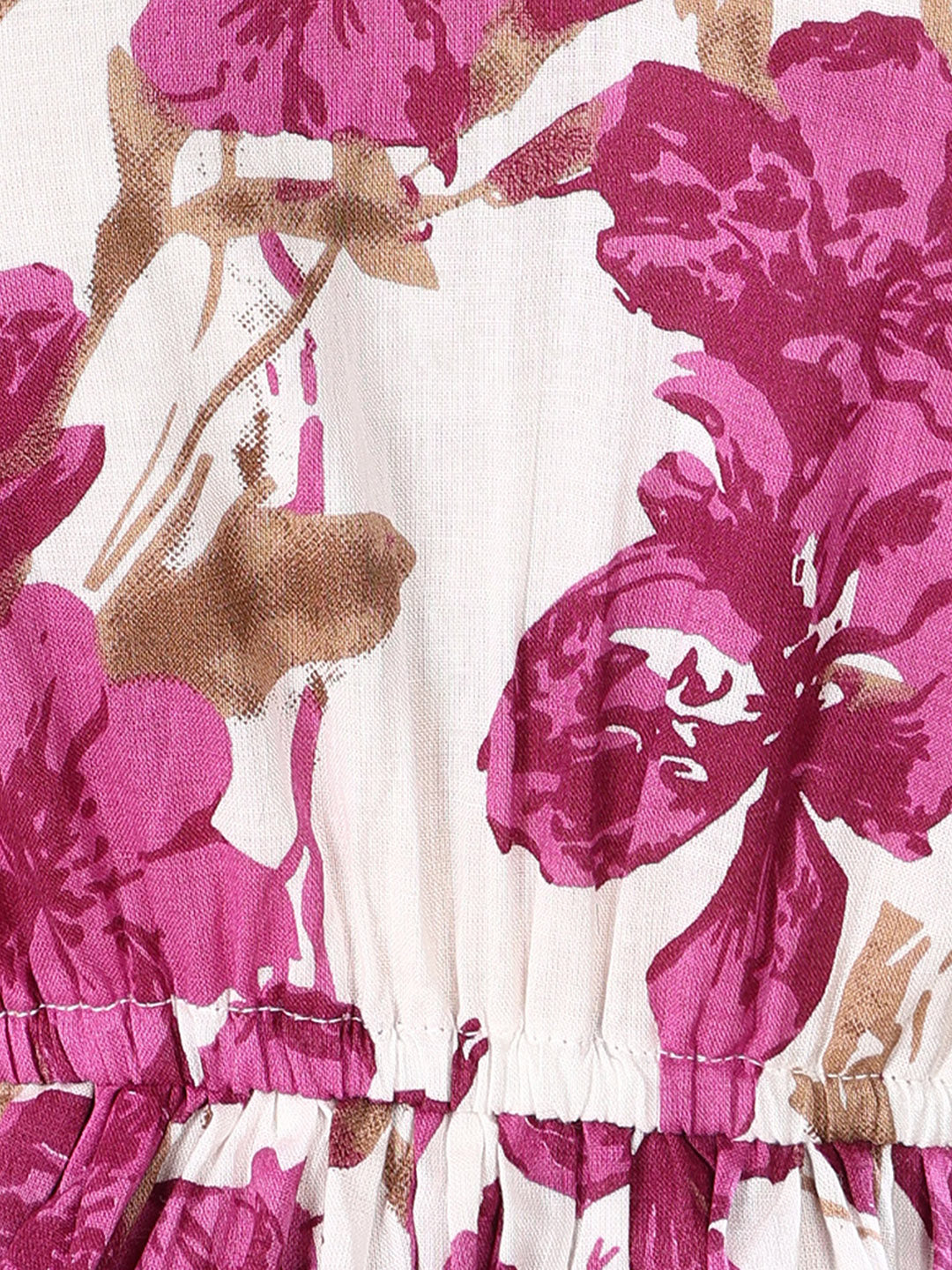 Stylum Women's Magenta Floral Printed Cotton Short Peplum Top (TOPMAGENTABUNNY)