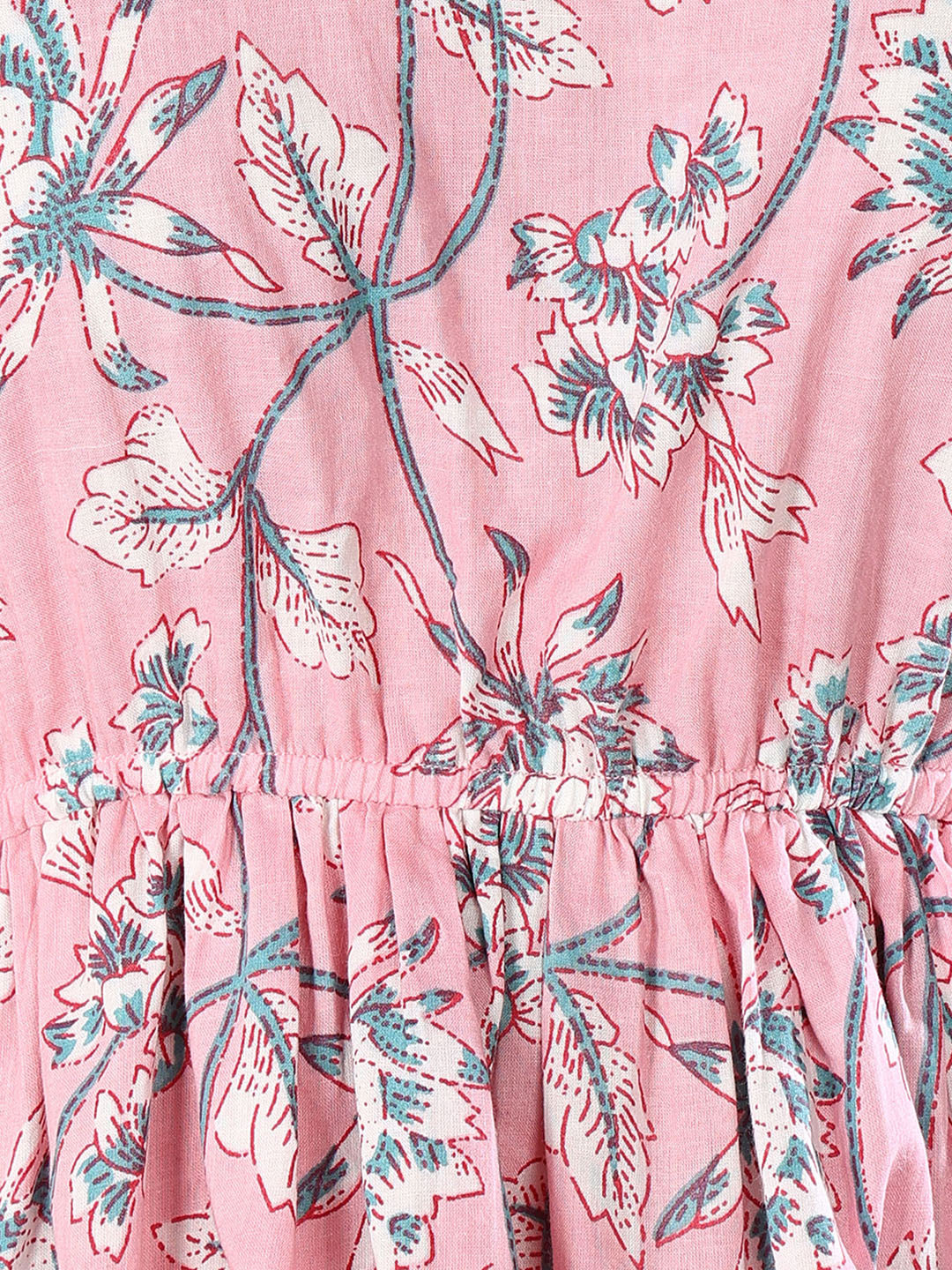 Stylum Women's Pink Floral Printed Cotton Short Peplum Top (TOPPINKCATTLE)