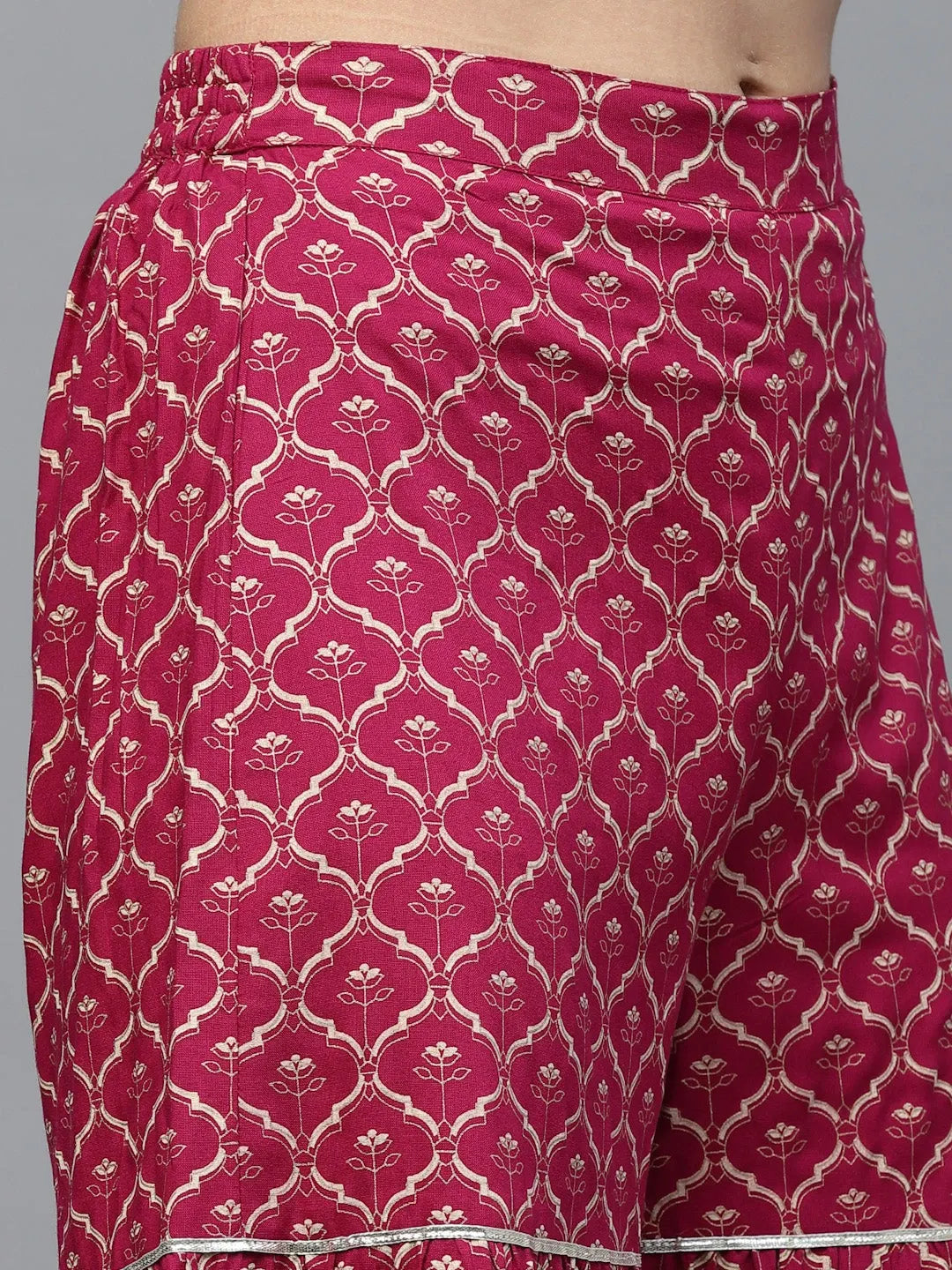 Rayon Short Kurti and Sharara set
