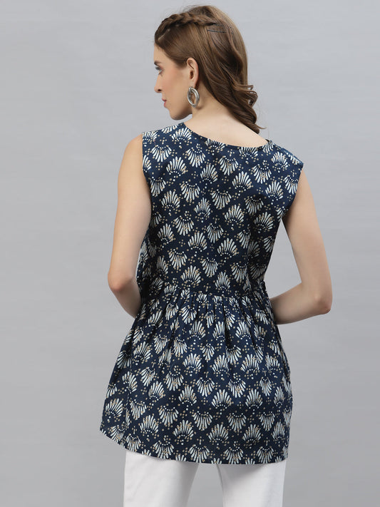 Stylum Women's Printed Cotton Top (CAMPA)