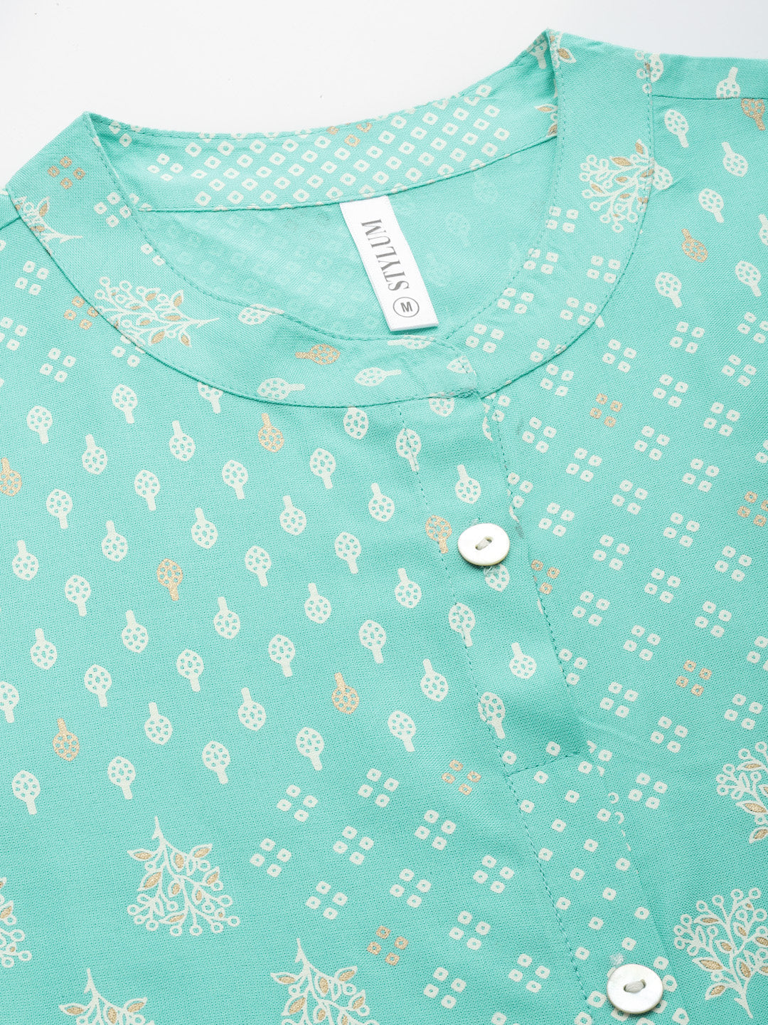 Stylum Women's Printed Rayon A-Line Kurta (CELIOTURQ)