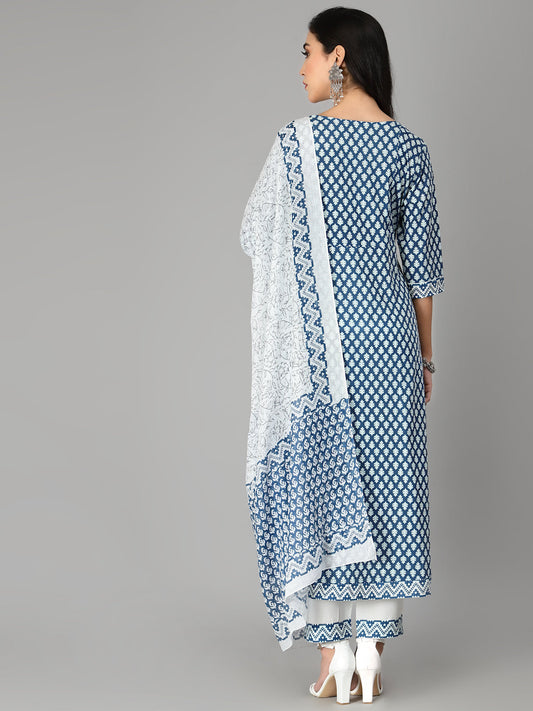 Flared Kurta Pant Dupatta Set