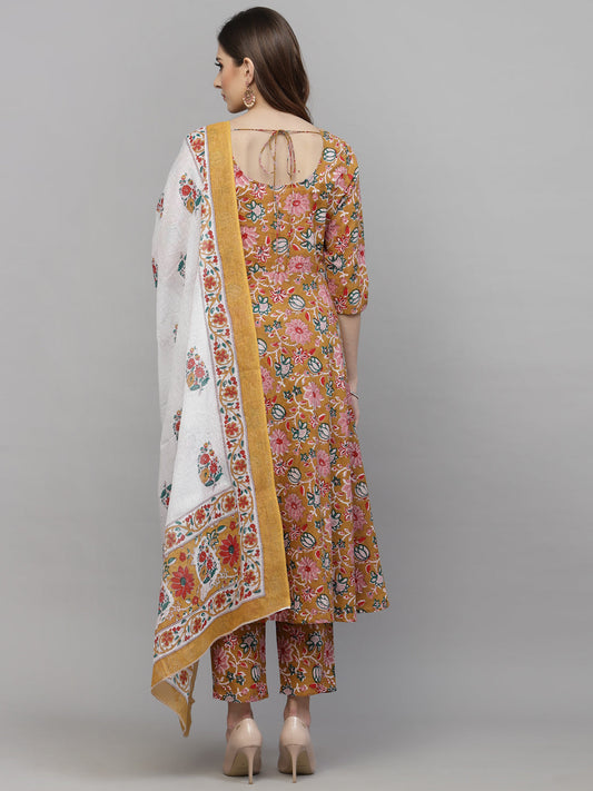 Cotton Kurta Pant Dupatta Set