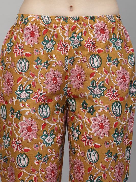Printed Cotton Kurta Pant Dupatta Set