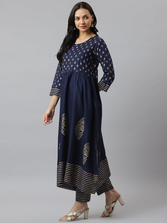 Flared Kurta Pant Dupatta Set