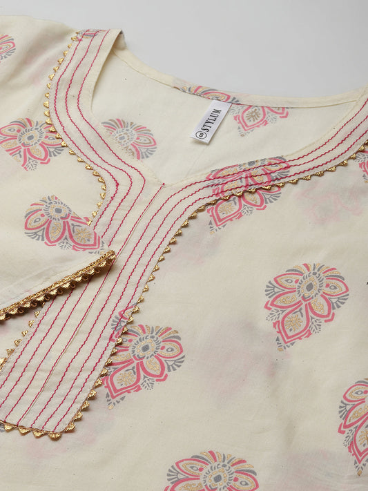 Cotton Straight Kurta Pant Set