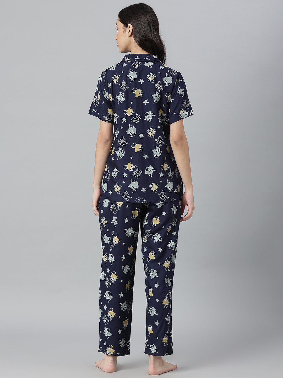 Stylum Women's Printed Rayon Night Suit Set (NISTTOM)