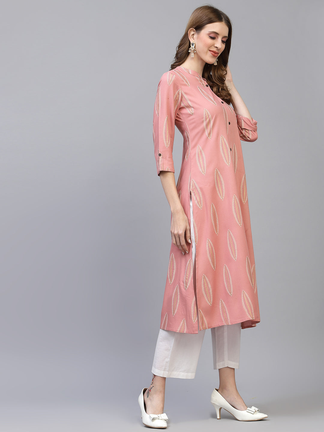 Printed Rayon A-Line Kurta