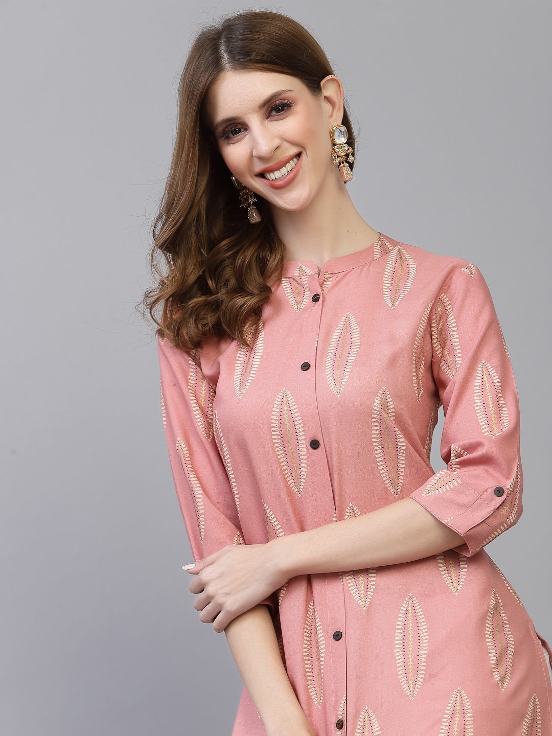 Printed Rayon A-Line Kurta