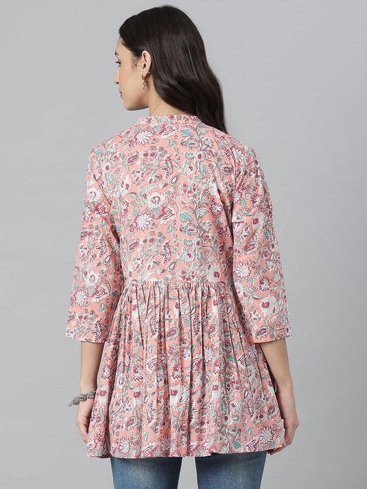 Cotton Flared Ethnic Short Kurta