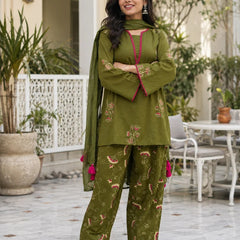 Emerald Green Pink Farshi Salwar set