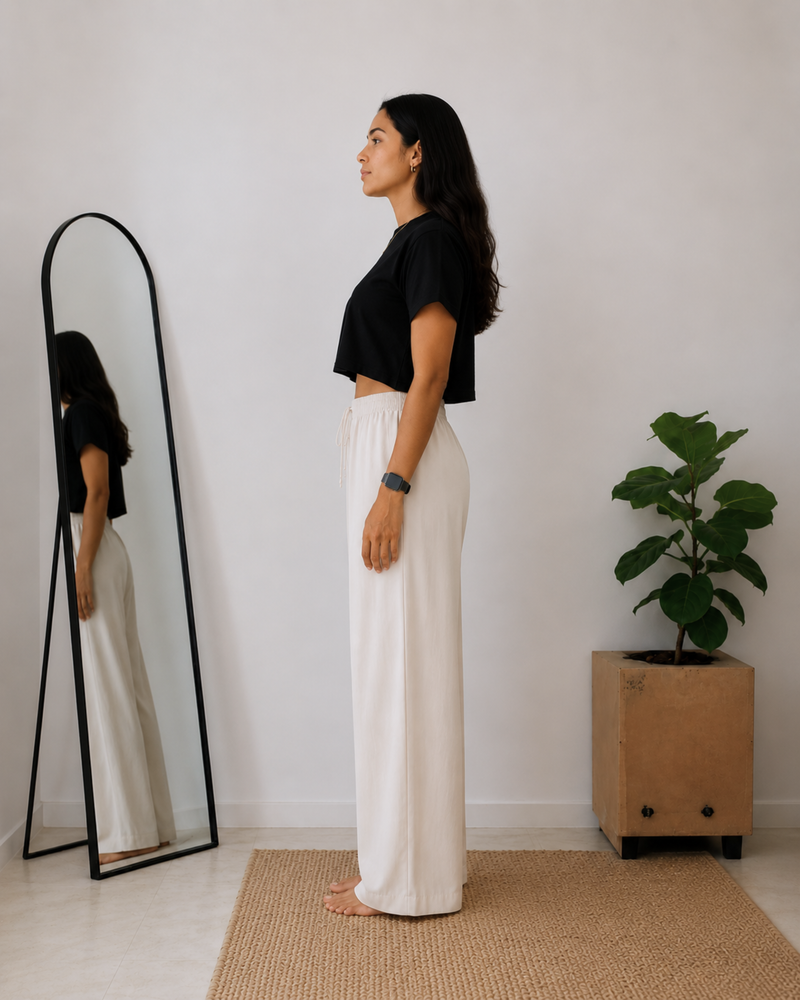 Women’s Off White Wide Leg Palazzo Pants