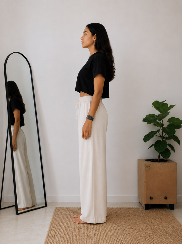 Women’s Off White Wide Leg Palazzo Pants