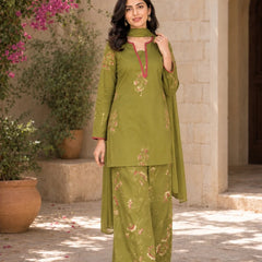 Emerald Green Pink Farshi Salwar set