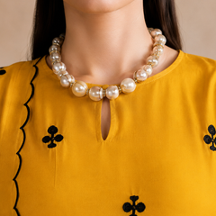 Mustard Yellow Embroidered Kurta Pant Set with Dupatta