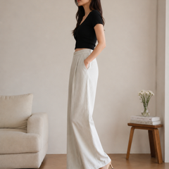 Women’s off white Wide Leg Trousers