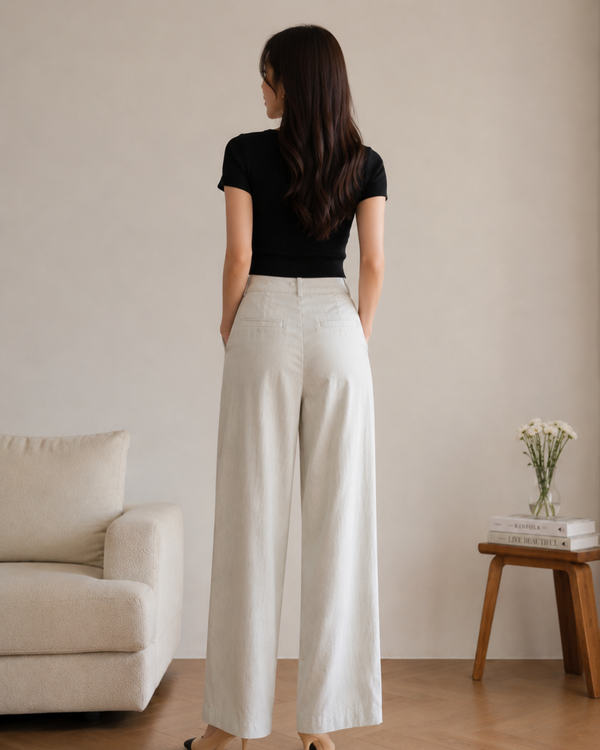 Women’s off white Wide Leg Trousers