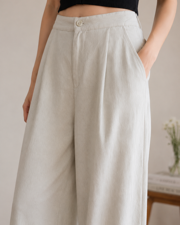 Women’s off white Wide Leg Trousers
