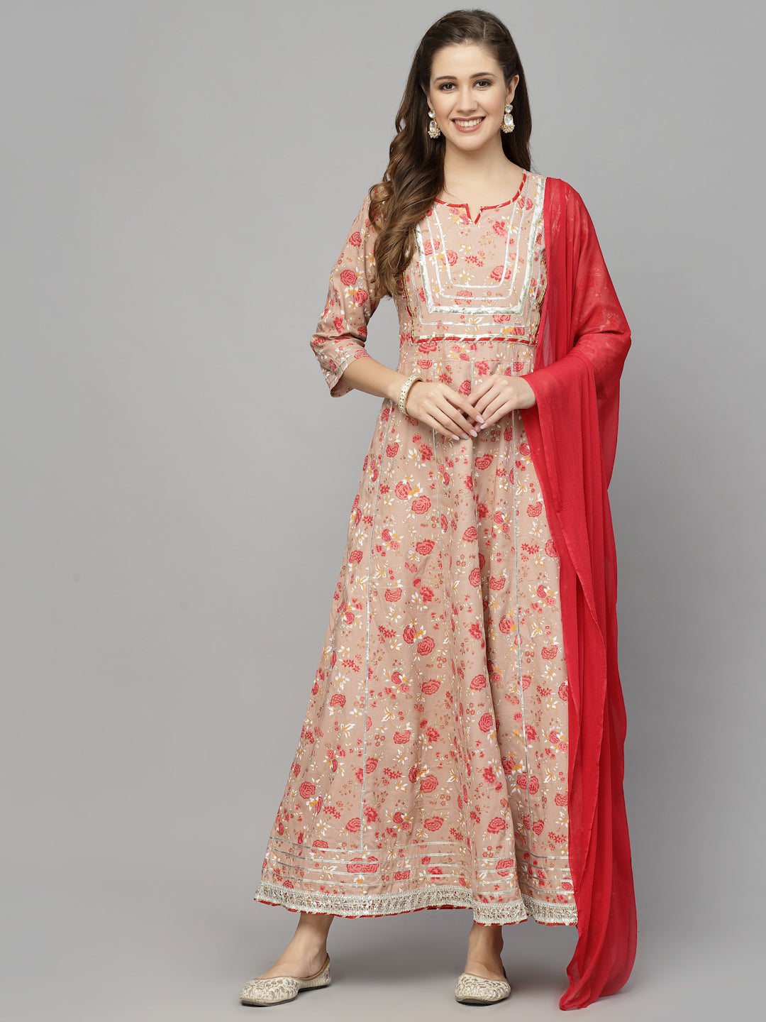 Rayon Anarkali kurta with Dupatta