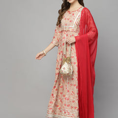 Rayon Anarkali kurta with Dupatta