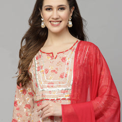 Rayon Anarkali kurta with Dupatta