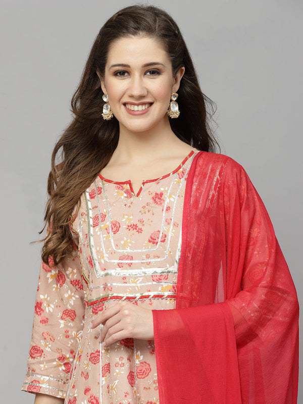 Rayon Anarkali kurta with Dupatta