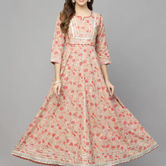 Rayon Anarkali kurta with Dupatta