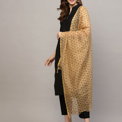 Floral Printed Chanderi Dupatta