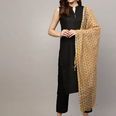 Floral Printed Chanderi Dupatta