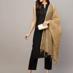 Floral Printed Chanderi Dupatta