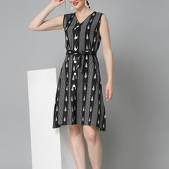 Cotton Blend Sheath Dress